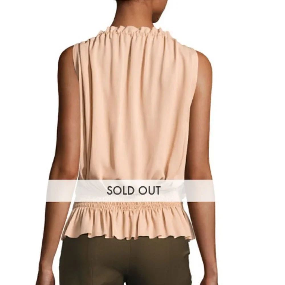 NWT Theory Dezzie Classic Georgette Sleeveless Blouse - Picture 2 of 4